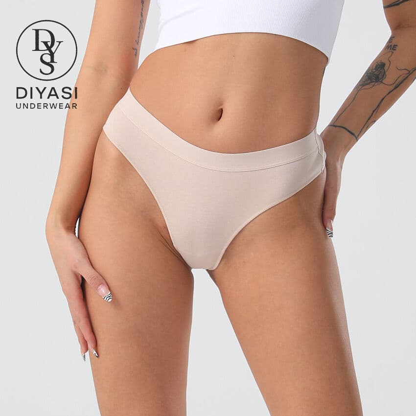 DIYASI DYS202 cotton-spandex bikini brief used as a fabric-claim reference